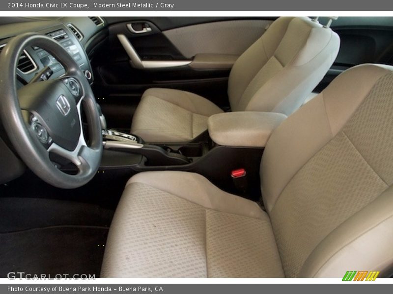 Modern Steel Metallic / Gray 2014 Honda Civic LX Coupe