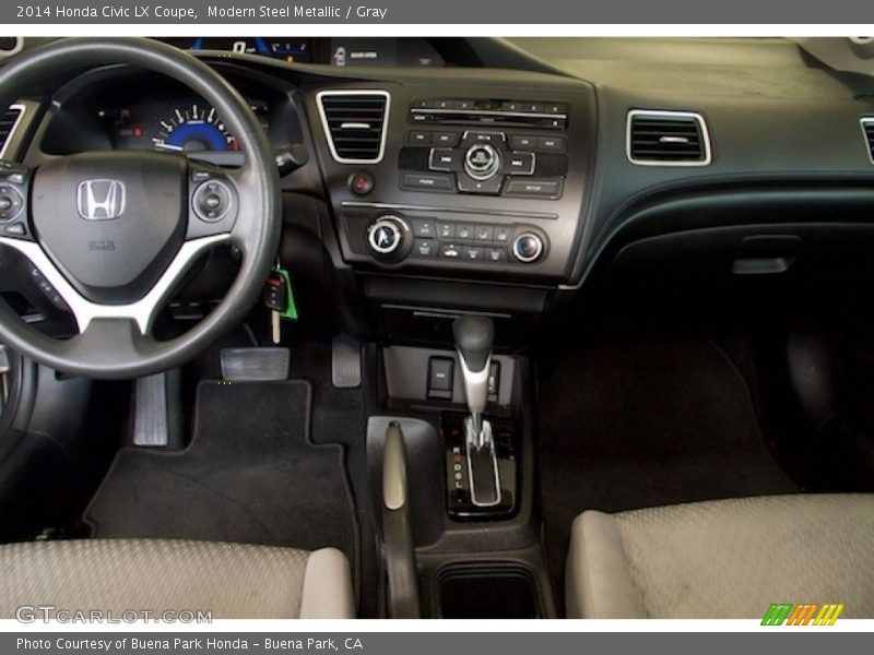 Modern Steel Metallic / Gray 2014 Honda Civic LX Coupe
