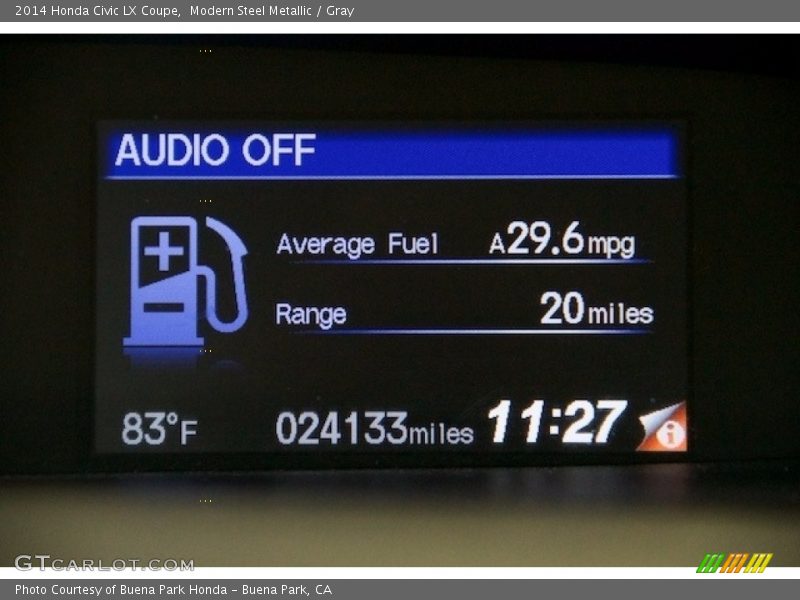 Modern Steel Metallic / Gray 2014 Honda Civic LX Coupe