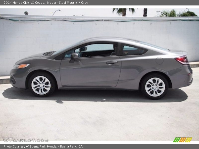 Modern Steel Metallic / Gray 2014 Honda Civic LX Coupe