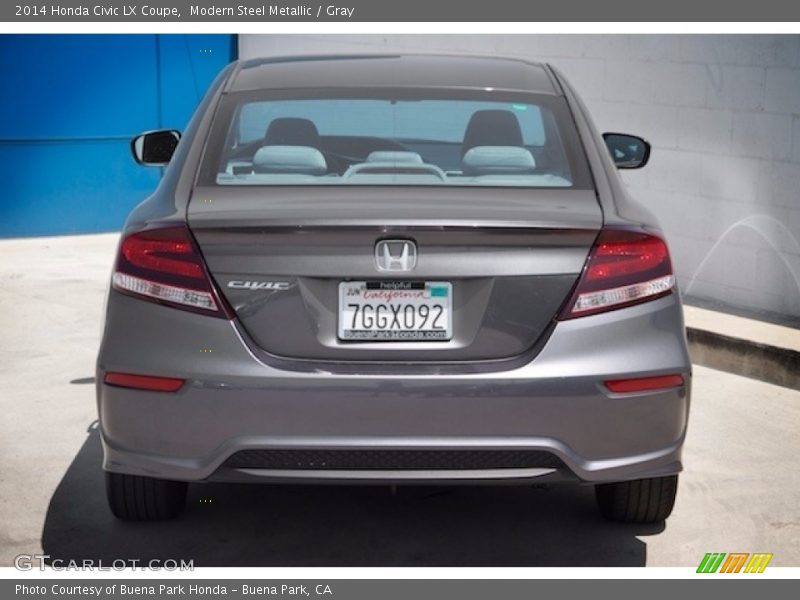 Modern Steel Metallic / Gray 2014 Honda Civic LX Coupe