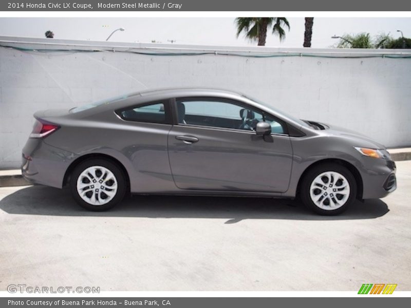 Modern Steel Metallic / Gray 2014 Honda Civic LX Coupe
