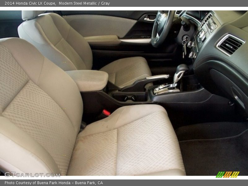 Modern Steel Metallic / Gray 2014 Honda Civic LX Coupe