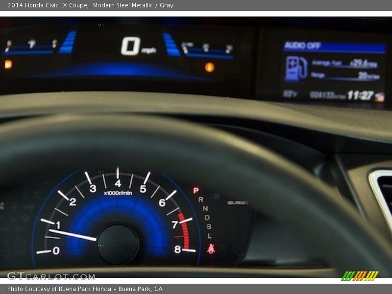 Modern Steel Metallic / Gray 2014 Honda Civic LX Coupe