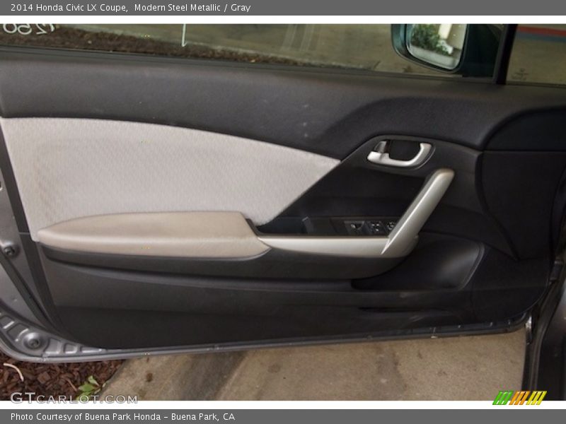 Modern Steel Metallic / Gray 2014 Honda Civic LX Coupe