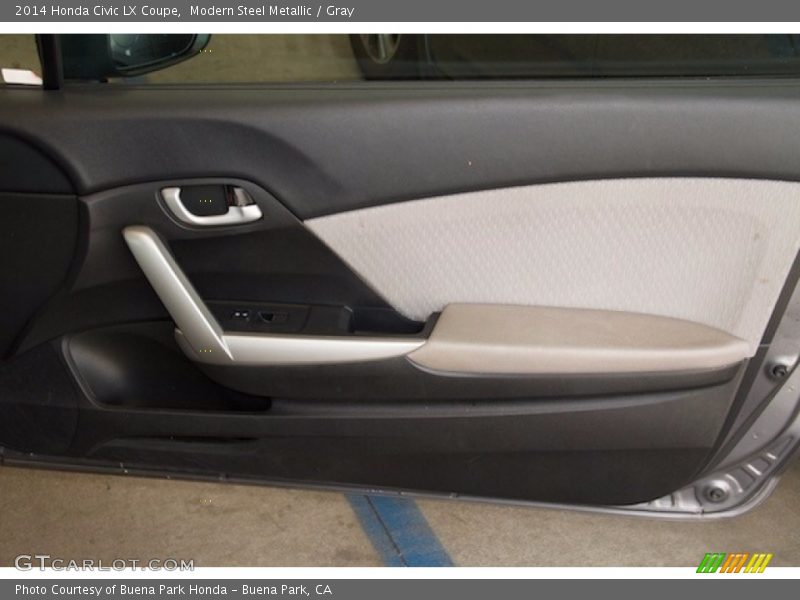 Modern Steel Metallic / Gray 2014 Honda Civic LX Coupe