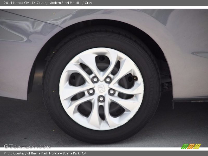 Modern Steel Metallic / Gray 2014 Honda Civic LX Coupe