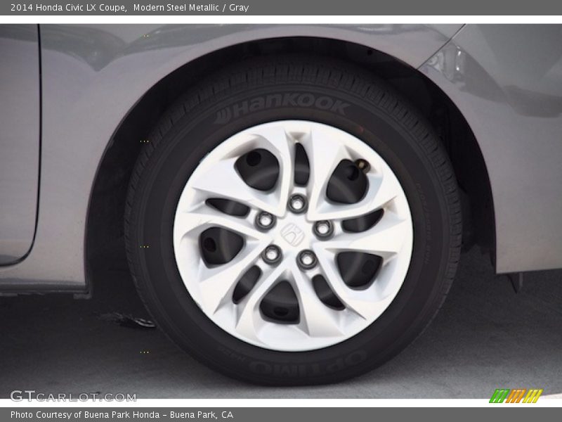 Modern Steel Metallic / Gray 2014 Honda Civic LX Coupe