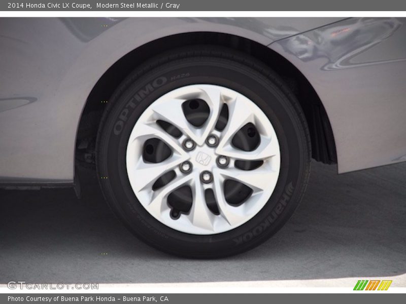 Modern Steel Metallic / Gray 2014 Honda Civic LX Coupe
