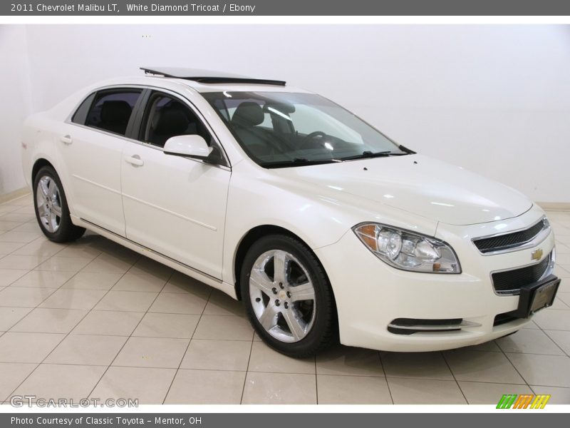 White Diamond Tricoat / Ebony 2011 Chevrolet Malibu LT