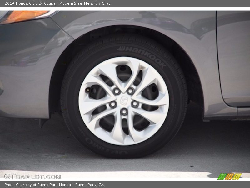 Modern Steel Metallic / Gray 2014 Honda Civic LX Coupe