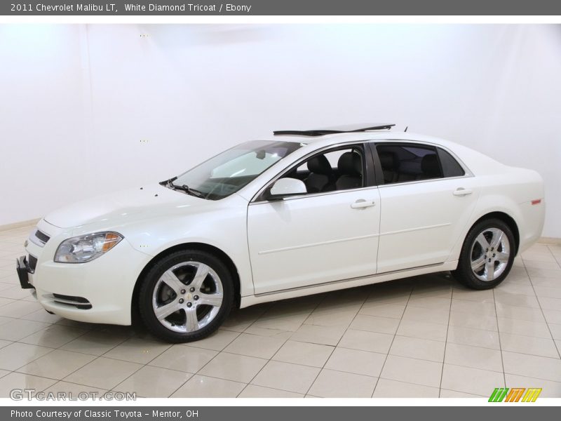 White Diamond Tricoat / Ebony 2011 Chevrolet Malibu LT