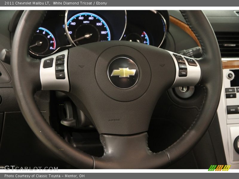 White Diamond Tricoat / Ebony 2011 Chevrolet Malibu LT