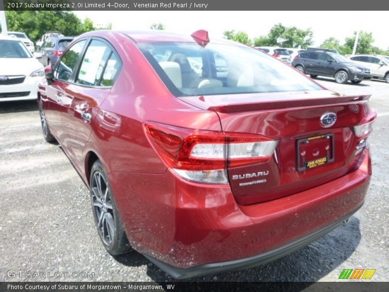 Venetian Red Pearl / Ivory 2017 Subaru Impreza 2.0i Limited 4-Door