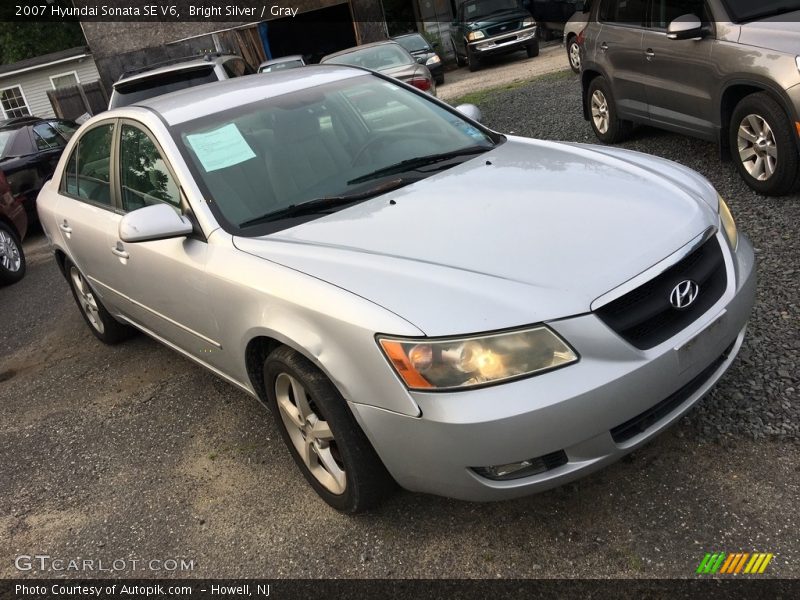 Bright Silver / Gray 2007 Hyundai Sonata SE V6