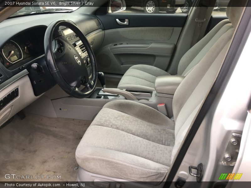 Bright Silver / Gray 2007 Hyundai Sonata SE V6