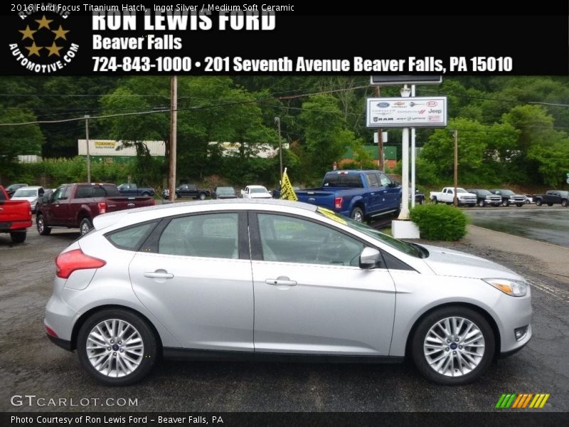 Ingot Silver / Medium Soft Ceramic 2016 Ford Focus Titanium Hatch