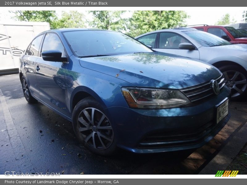 Silk Blue Metallic / Titan Black 2017 Volkswagen Jetta SE