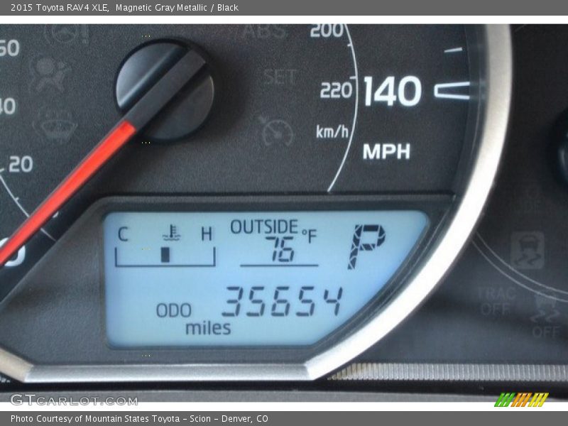 Magnetic Gray Metallic / Black 2015 Toyota RAV4 XLE