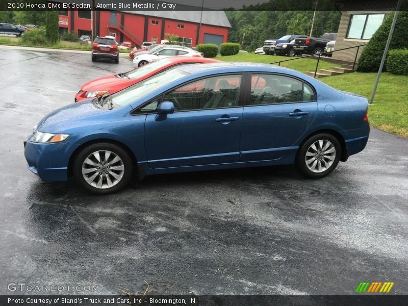 Atomic Blue Metallic / Gray 2010 Honda Civic EX Sedan