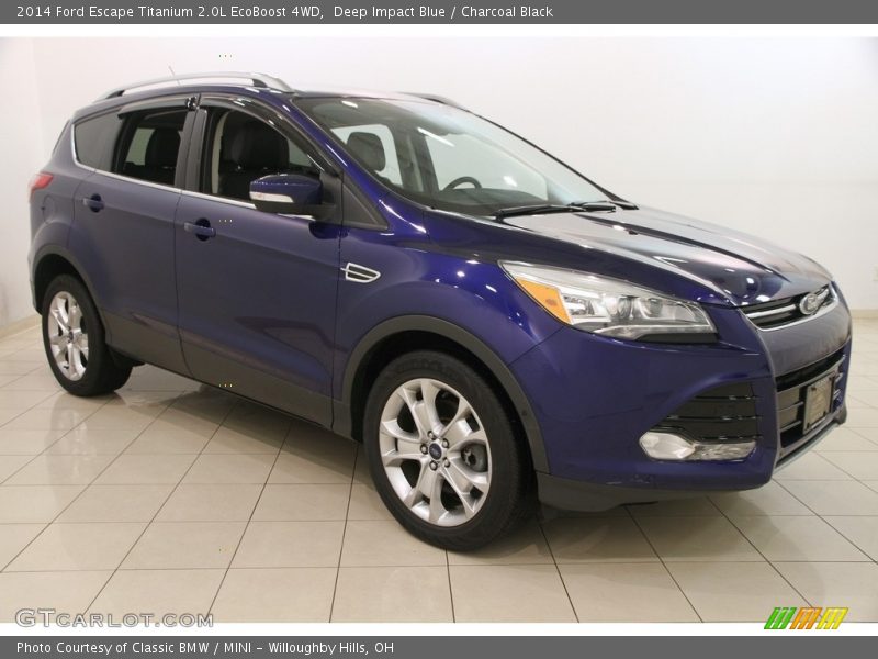 Deep Impact Blue / Charcoal Black 2014 Ford Escape Titanium 2.0L EcoBoost 4WD