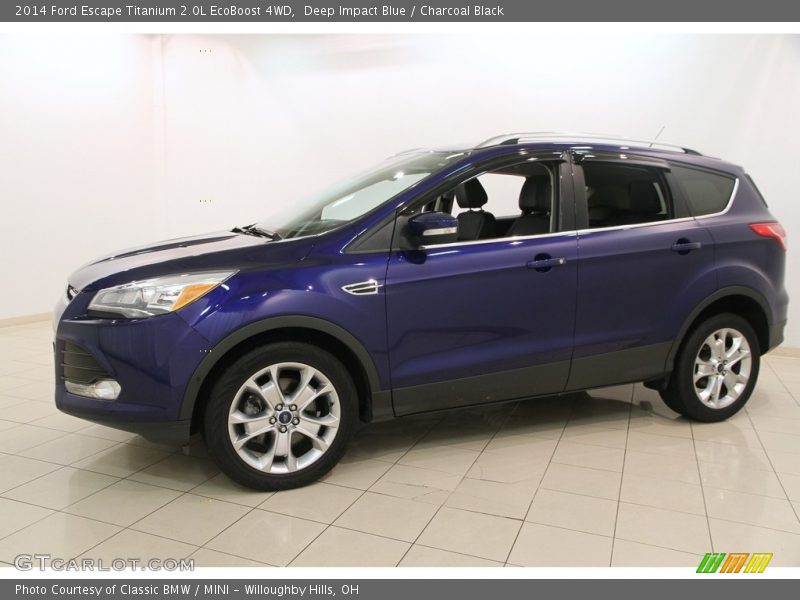 Deep Impact Blue / Charcoal Black 2014 Ford Escape Titanium 2.0L EcoBoost 4WD