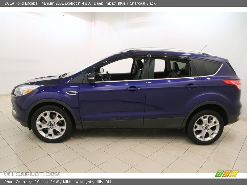 Deep Impact Blue / Charcoal Black 2014 Ford Escape Titanium 2.0L EcoBoost 4WD