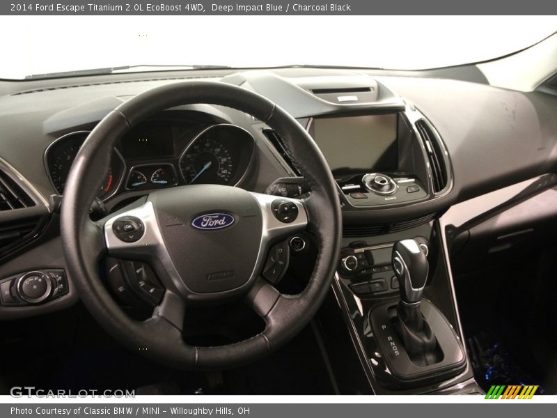 Deep Impact Blue / Charcoal Black 2014 Ford Escape Titanium 2.0L EcoBoost 4WD