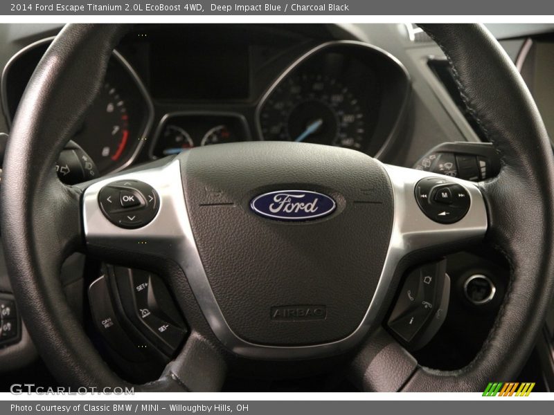 Deep Impact Blue / Charcoal Black 2014 Ford Escape Titanium 2.0L EcoBoost 4WD