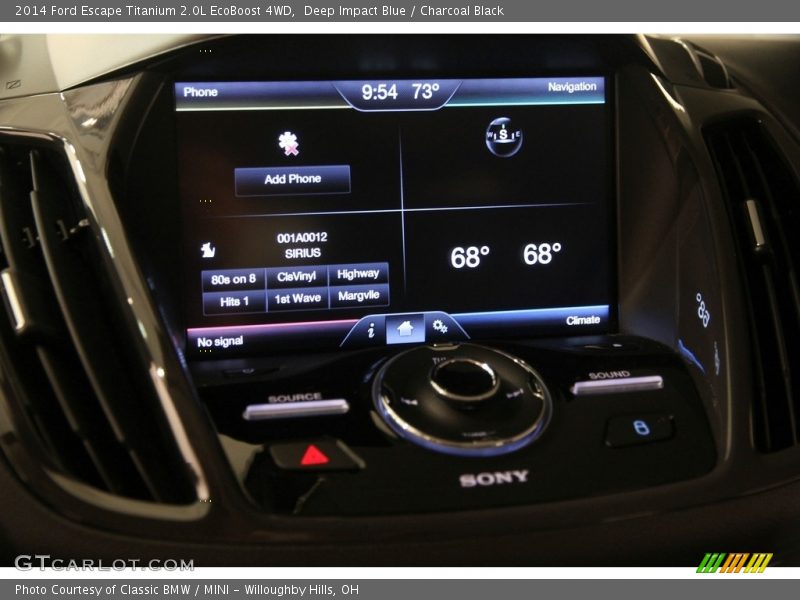 Deep Impact Blue / Charcoal Black 2014 Ford Escape Titanium 2.0L EcoBoost 4WD