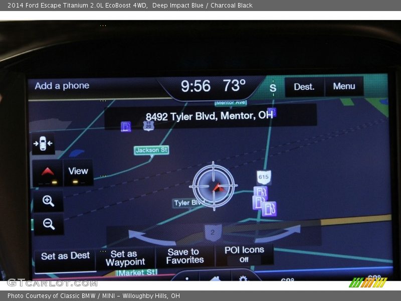 Deep Impact Blue / Charcoal Black 2014 Ford Escape Titanium 2.0L EcoBoost 4WD