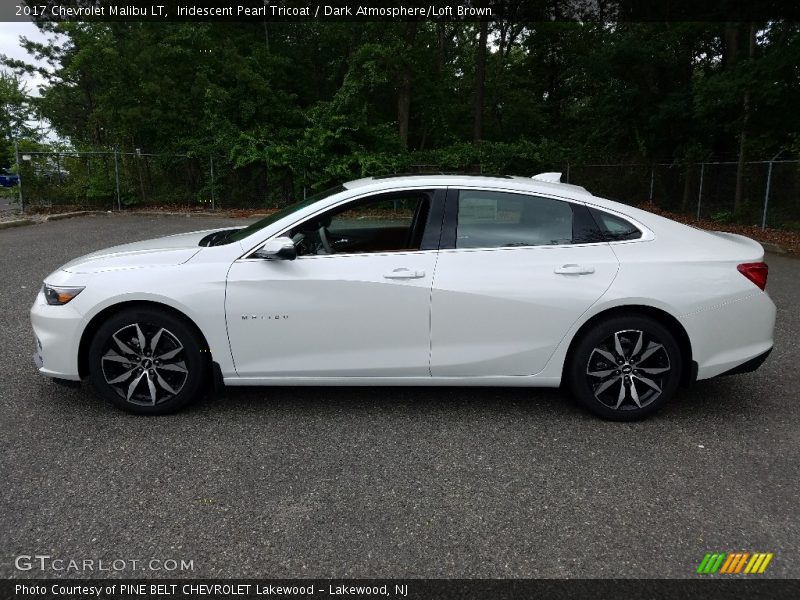 Iridescent Pearl Tricoat / Dark Atmosphere/Loft Brown 2017 Chevrolet Malibu LT