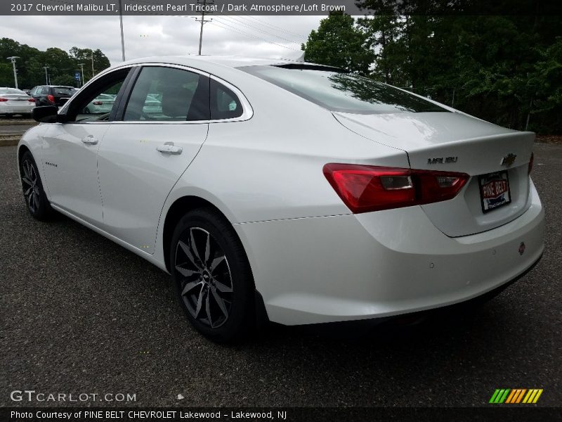 Iridescent Pearl Tricoat / Dark Atmosphere/Loft Brown 2017 Chevrolet Malibu LT