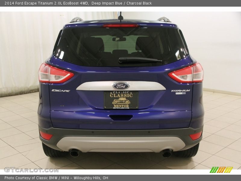 Deep Impact Blue / Charcoal Black 2014 Ford Escape Titanium 2.0L EcoBoost 4WD