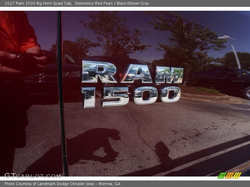 Delmonico Red Pearl / Black/Diesel Gray 2017 Ram 1500 Big Horn Quad Cab