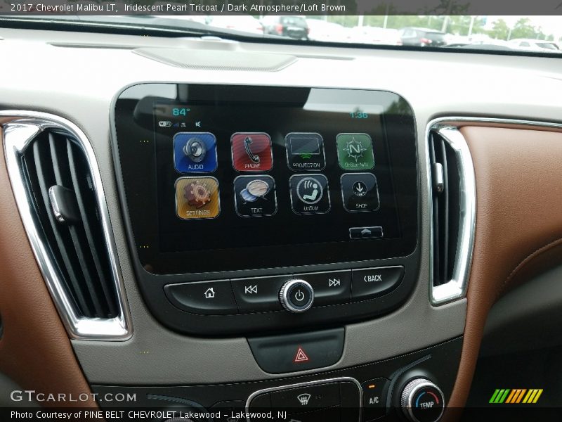 Iridescent Pearl Tricoat / Dark Atmosphere/Loft Brown 2017 Chevrolet Malibu LT