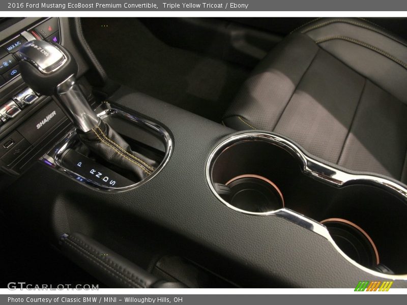 Triple Yellow Tricoat / Ebony 2016 Ford Mustang EcoBoost Premium Convertible