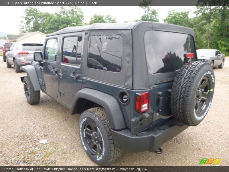 Rhino / Black 2017 Jeep Wrangler Unlimited Sport 4x4