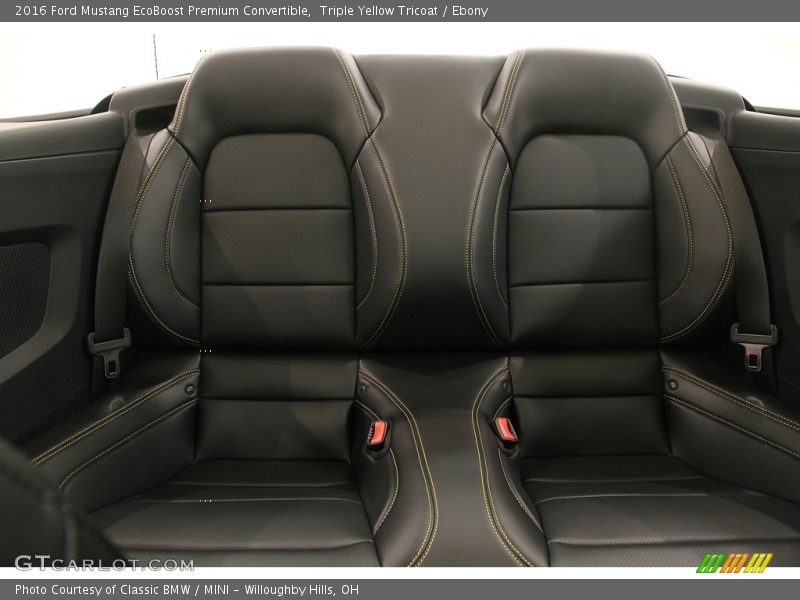 Triple Yellow Tricoat / Ebony 2016 Ford Mustang EcoBoost Premium Convertible