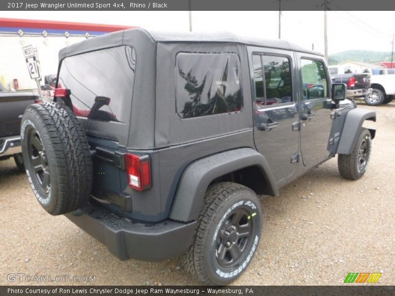 Rhino / Black 2017 Jeep Wrangler Unlimited Sport 4x4