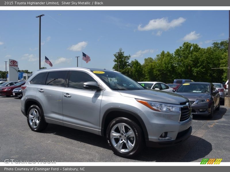 Silver Sky Metallic / Black 2015 Toyota Highlander Limited