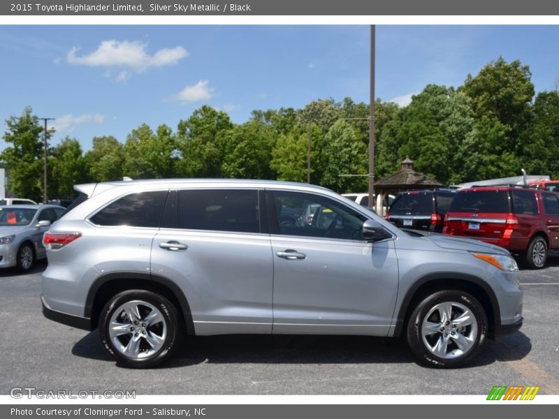 Silver Sky Metallic / Black 2015 Toyota Highlander Limited