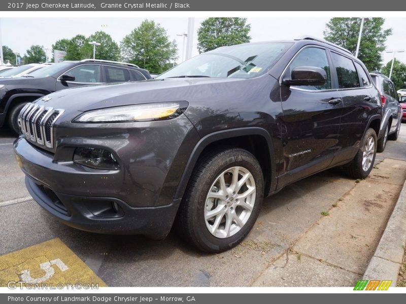 Granite Crystal Metallic / Black 2017 Jeep Cherokee Latitude