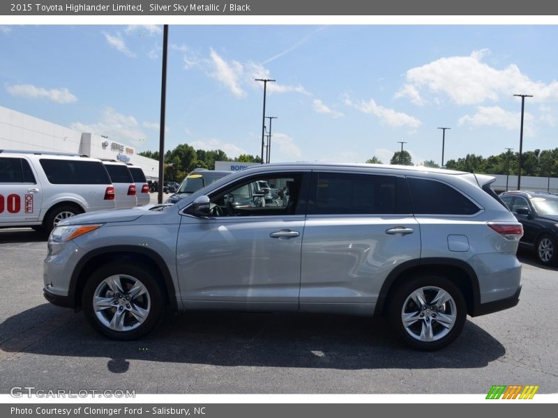 Silver Sky Metallic / Black 2015 Toyota Highlander Limited