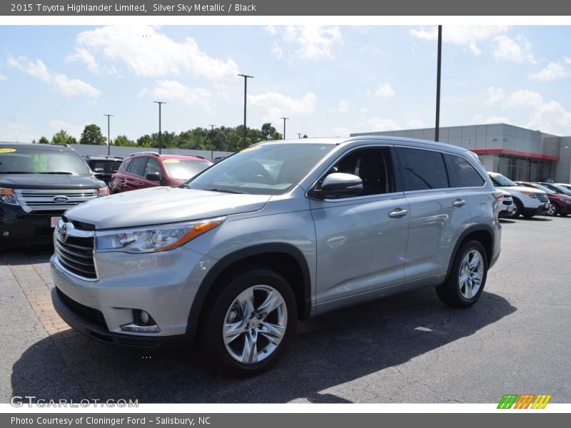 Silver Sky Metallic / Black 2015 Toyota Highlander Limited