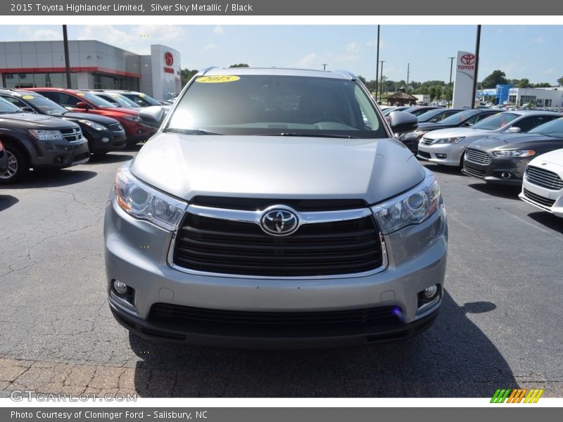 Silver Sky Metallic / Black 2015 Toyota Highlander Limited