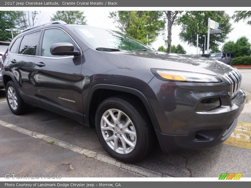 Granite Crystal Metallic / Black 2017 Jeep Cherokee Latitude