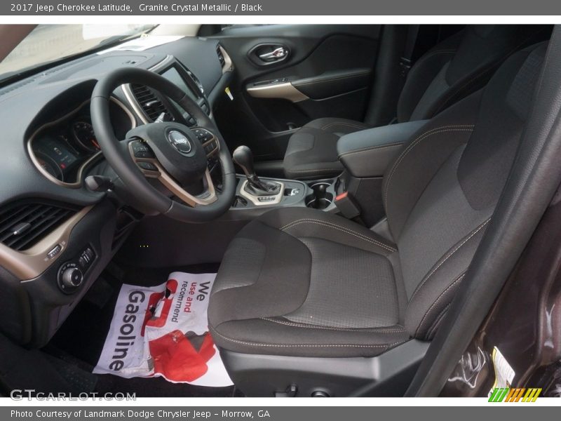Granite Crystal Metallic / Black 2017 Jeep Cherokee Latitude