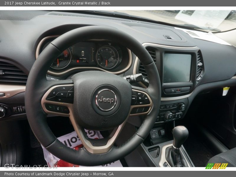 Granite Crystal Metallic / Black 2017 Jeep Cherokee Latitude