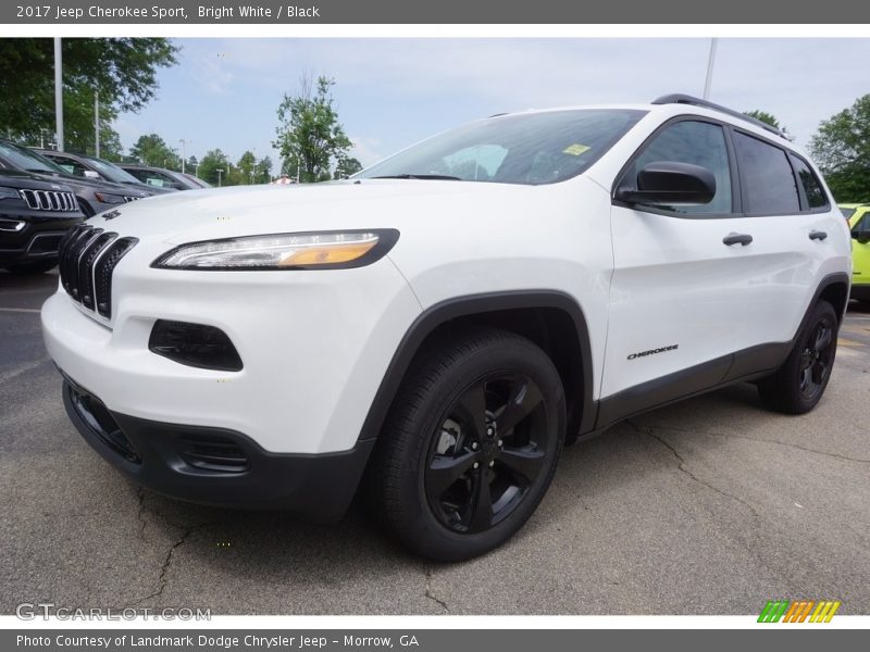 Bright White / Black 2017 Jeep Cherokee Sport